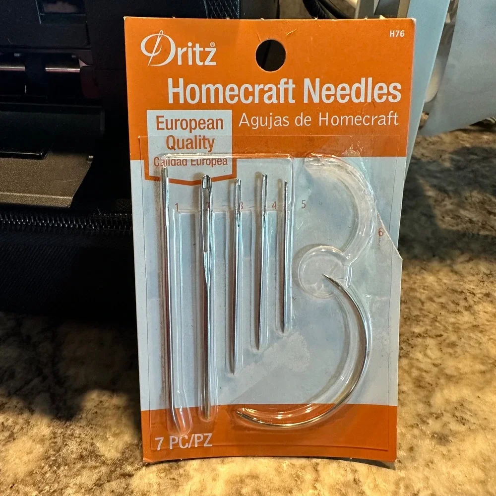 NWOT 2 Pack Dritz Homecraft Needles 7pc Set H76 Upholstery Leather Canvas Repair